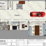 3 Mặt bằng tầng hầm biệt thư tân cổ điển tại sài gòn sh btp 0161