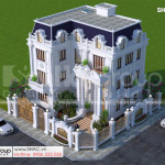 4 Thiết kế biệt thự tân cổ điển mặt tiền 17m tại đà nẵng sh btp 0162