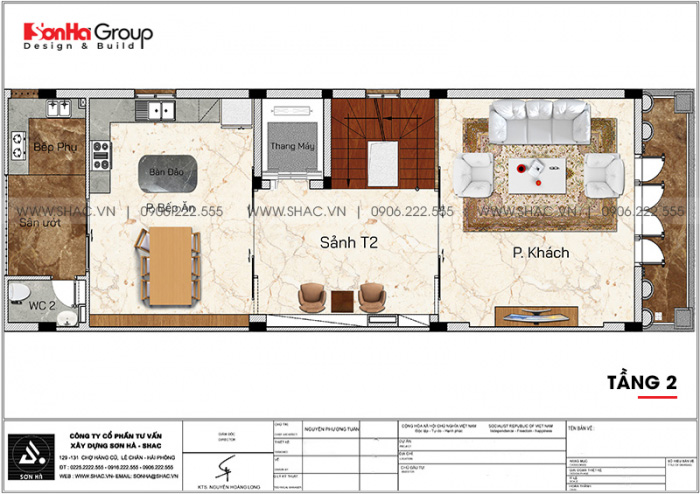 4,Bản vẽ tầng 2 của nhà phố tân cổ điển đẹp tại Quảng Ninh sh nop 0213
