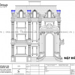62 Mặt đứng trục D A biệt thự tân cổ điển tại hà nội sh btp 0162