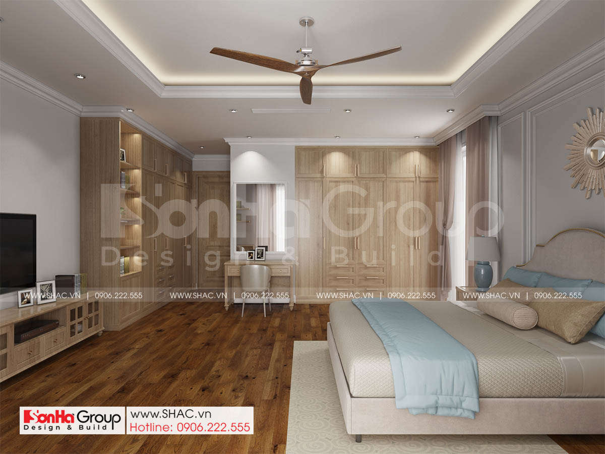 Biệt thự 4 tầng diện tích 250m2 phong cách tân cổ điển – SH BTP 0161 24 Nội thất cao cấp nhập khẩu trong biệt thự mặt tiền 17m tại Sài Ggòn