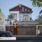 1 thiết kế biệt thự hiện đại diện tích 92m2 tại Hải Phòng BTD 0082