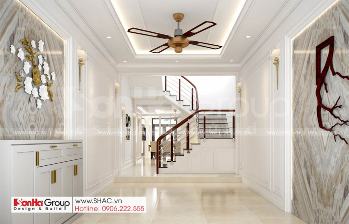 1 thiết kế gara nhà phố tân cổ điển 4 tầng tại Hải Dương SH NOP 0216