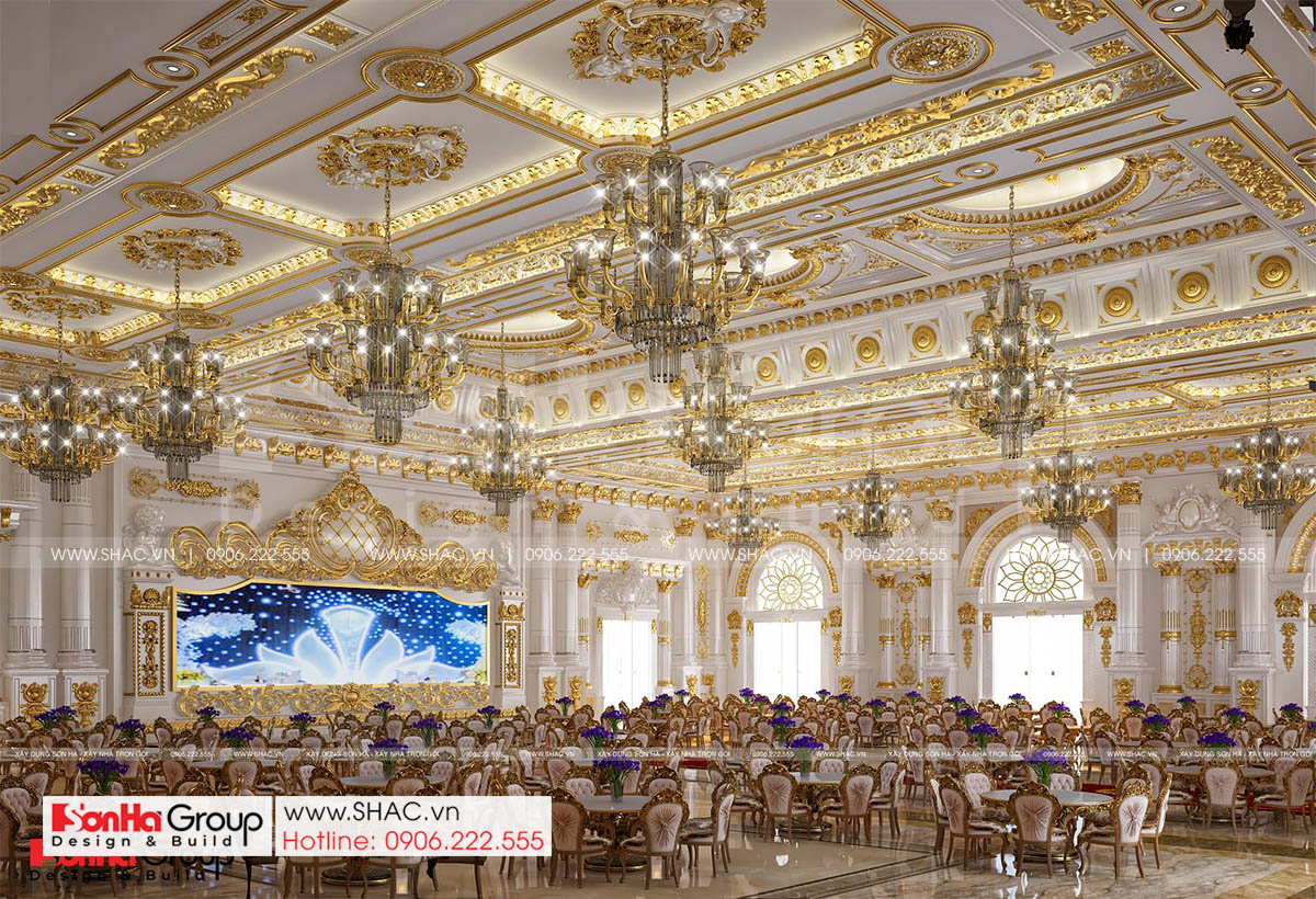 Hội trường thiết kế trung tâm tiệc cưới tại Đồng Nai 