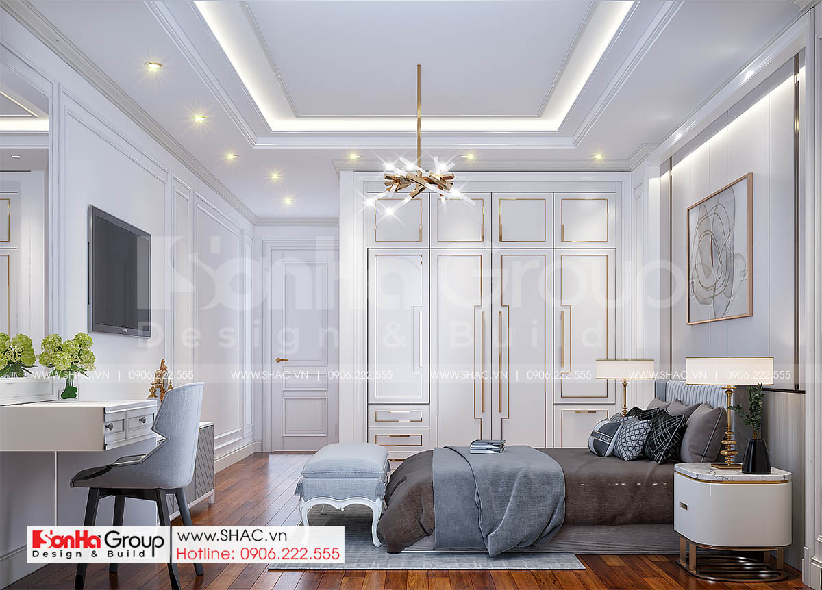 12 một góc khác của phòng ngủ trong căn nhà phố tân cổ điển đẹp tại Hải Dương SH NOP 0216
