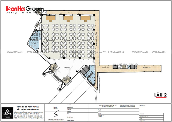 16 thiết kế lầu 2 trung tâm tiệc cưới 4 tầng đẹp sang trọng tại Đồng Nai SH BCK 0053