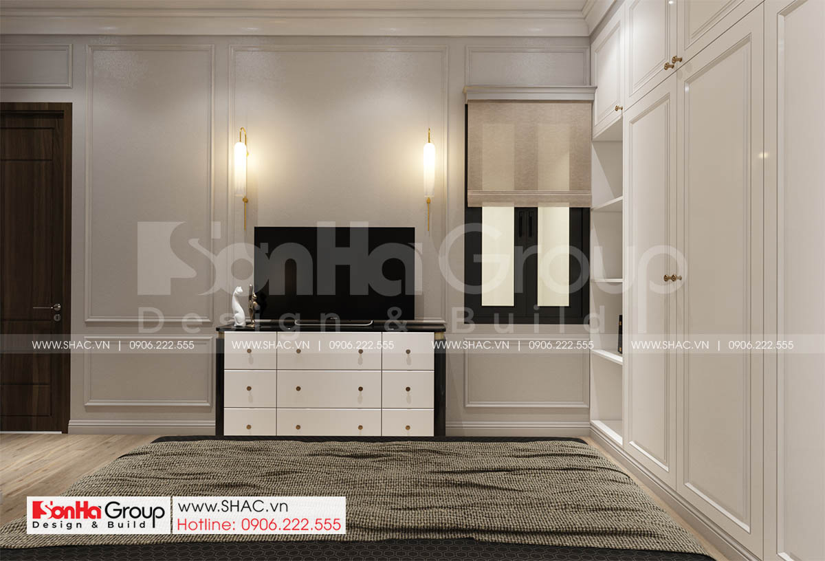 Nội thất cao cấp trong phòng ngủ sang trọng biệt thự đẹp từng tiểu tiết 