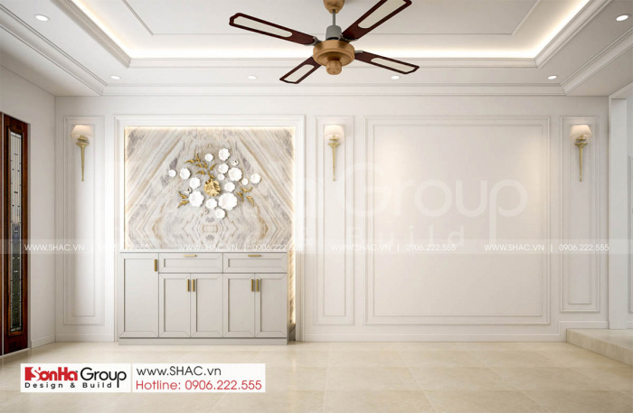 2 cận cảnh gara tầng 1 nhà phố tân cổ điển tại Hải Dương SH NOP 0216