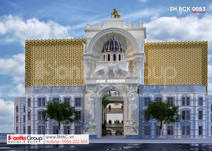 2 thiết kế trung tâm tiệc cưới 4 tầng nguy nga tráng lệ tại Đồng Nai SH BCK 0053