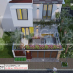 2 toàn cảnh biệt thự hiện đại 2 tầng mặt tiền 8m tại Hải Phòng  BTD 0082