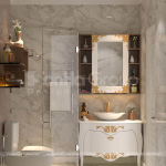 25 nội thất cao cấp sử dụng trong không gian vệ sinh của thiết kế nhà ống tân cổ điển tại Hải Dương SH NOP 0216