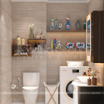 34 gợi ý bài trí nội thất nhà vệ sinh của thiết kế nhà ống diện tích 72m2 tại Hải Dương SH NOP 0216