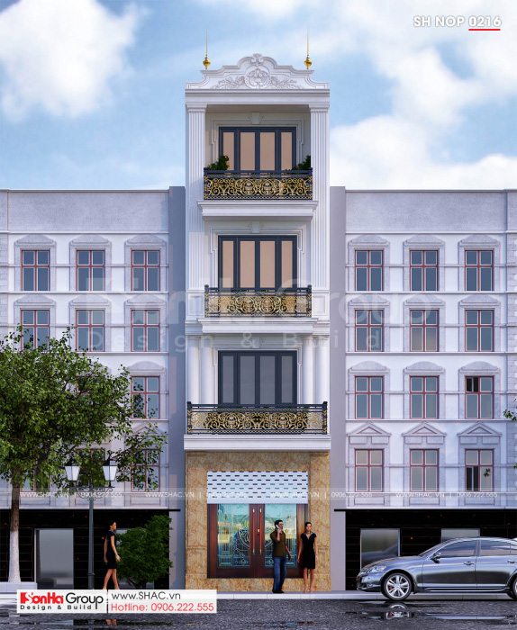 37 kiến trúc mặt tiền thiết kế nhà phố tân cổ điển tại Hải Dương SH NOP 0216