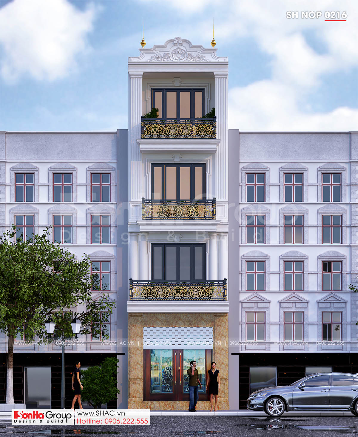 37 kiến trúc mặt tiền thiết kế nhà phố tân cổ điển tại Hải Dương SH NOP 0216