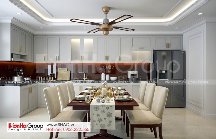 4 gian bếp hiện đại trong thiết kế nhà ống 4 tầng SH NOP 0216