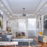 7 không gian phòng khách trong nhà ống tân cổ điển diện tích 72m2 SH NOP 0216