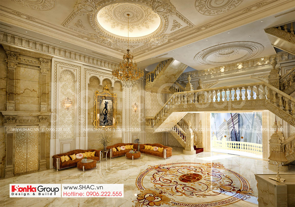 Thiết kế nội thất sảnh trung tâm tiệc cưới mặt tiền 16m tại Đồng Nai 