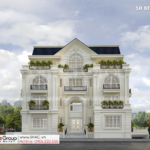 1 mặt tiền thiết kế biệt thự tân cổ điển đẹp tại sài gòn SH BTP 0163