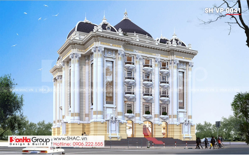 1 thiết kế văn phòng làm việc 6 tầng tại Quảng Ninh SH VP 0041