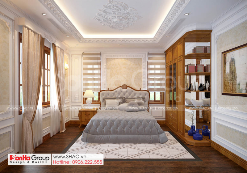 11 phòng ngủ 3 trong thiết kế biệt thự tân cổ điển tại Hải Phòng SH NT BT 002