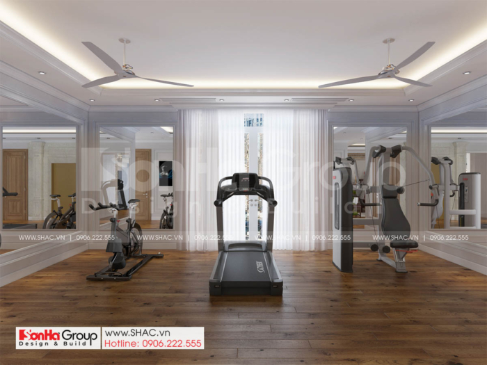 Phòng gym biệt thự tân cổ điển diện tích 252m2 tại Sài Gòn SH BTP 0161