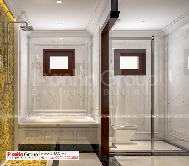 17 phòng xông tiện dụng trong biệt thự tân cổ điển đẹp tại Hải Phòng SH NT BT 002