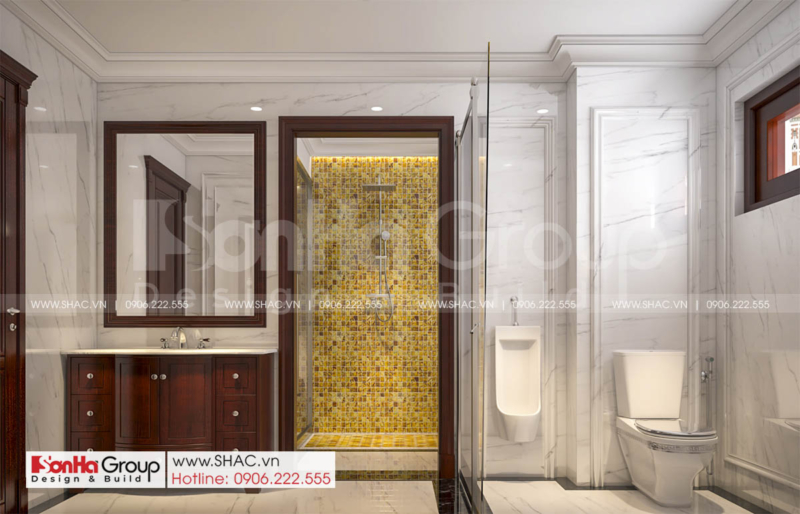 18 Nội thất tinh tế trong phòng tắm biệt thự tân cổ điển 3 tầng tại Hải Phòng SH NT BT 002