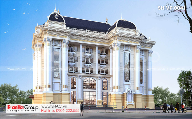 2 mặt tiền thiết kế văn phòng cổ điển diện tihcs 950m2 tại Quảng Ninh SH VP 0041