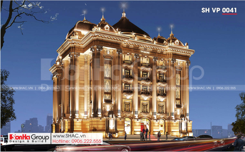 3 kiến trúc cổ điển của công trình thiết kế văn phòng tại Quảng Ninh SH VP 0041