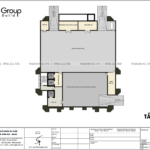 4 bản vẽ tầng hầm thiết kế văn phòng mặt tiền 26m tại Quảng Ninh SH VP 0041