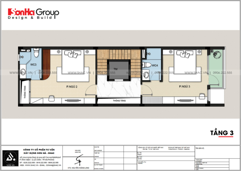 5 tầng 3 thiết kế nhà phố hiện đại sang trọng tại Hải Phòng SH NOD 0225
