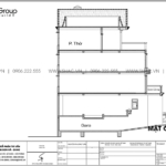 9 Bản vẽ mặt đứng trục A A biệt thự tân cổ điển tại Sài Gòn SH BTP 0163