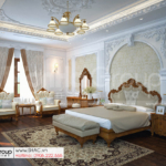 9 phối cảnh phòng ngủ vip trong biệt thự tân cổ điển 3 tầng tại Hải Phòng SH NT BT 002