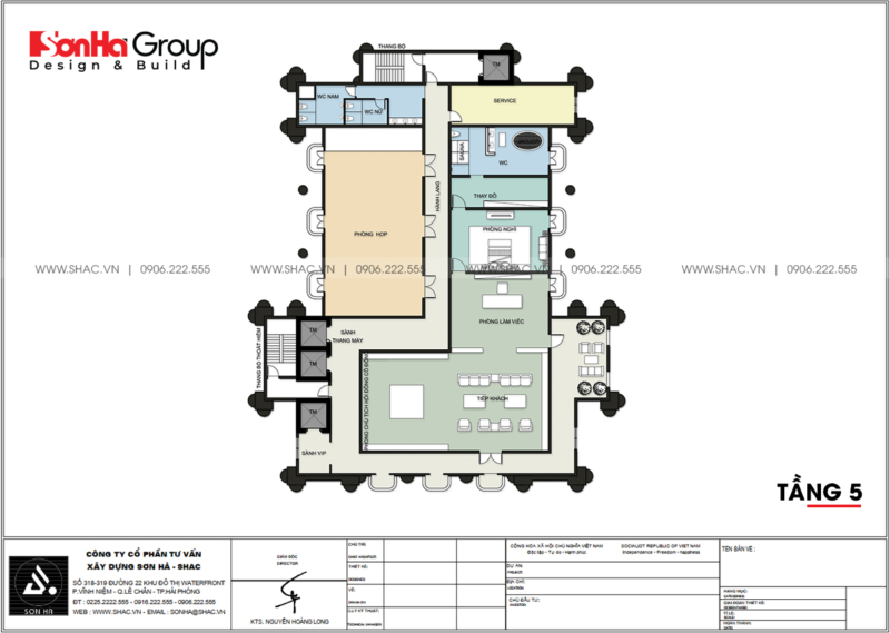 9 tầng 5 công trình thiết kế văn phòng cổ điển tại Quảng Ninh SH VP 0041