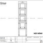 11 mặt đứng trục AB của mẫu nhà phố 5 tầng tại Hải Phòng SH NOP 0217