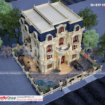 4 ngoại thất thiết kế biệt thự tân cổ điển 4 tầng tại Đà Nẵng SH BTP 0165