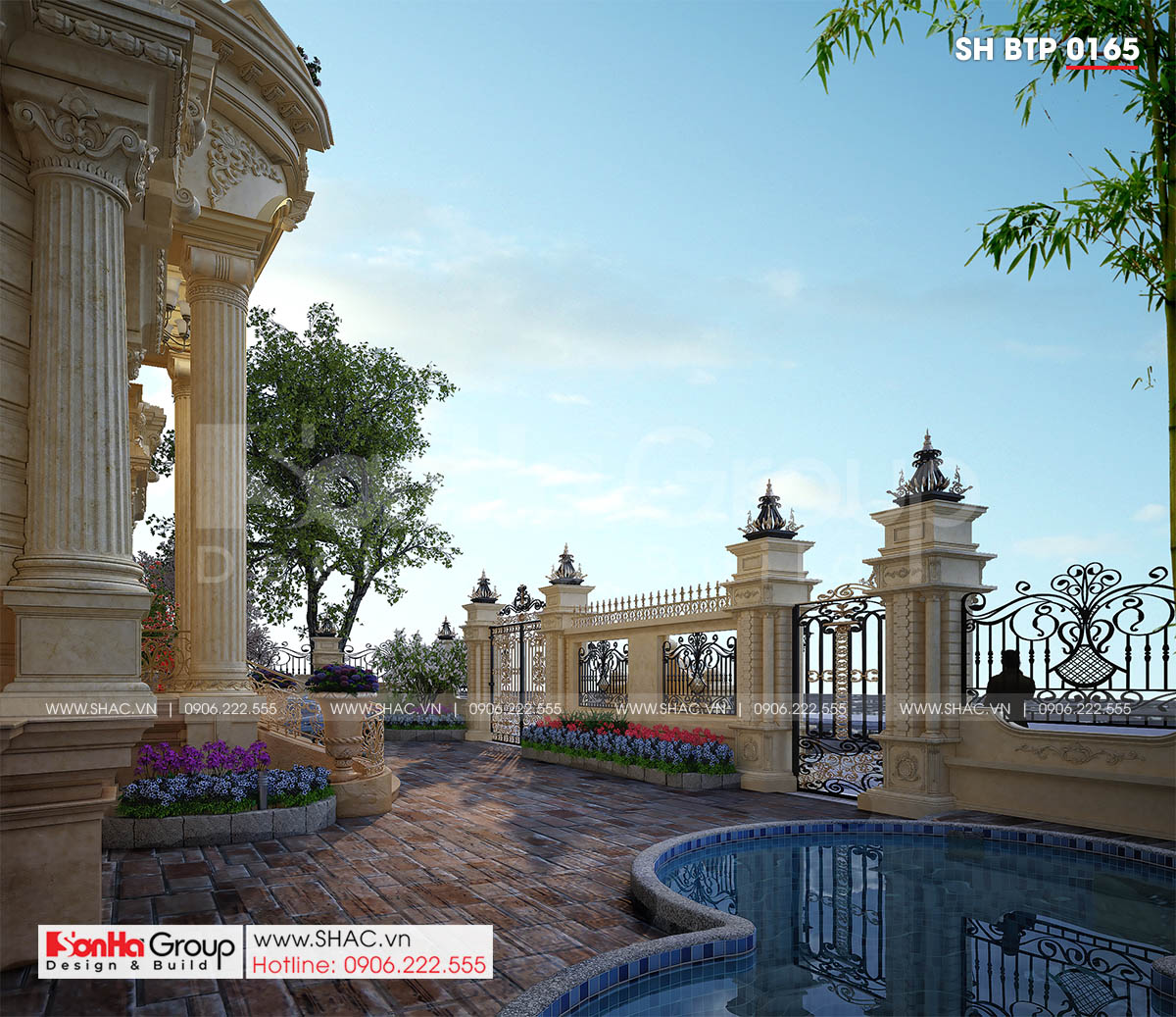 Ngôi biệt thự tân cổ điển 4 tầng diện tích 265m2 có tầng hầm - SH BTP 0165 7 Không gian sang trọng phía trong biệt thự tân cổ điển mặt tiền 16,8m tại Đà Nẵng