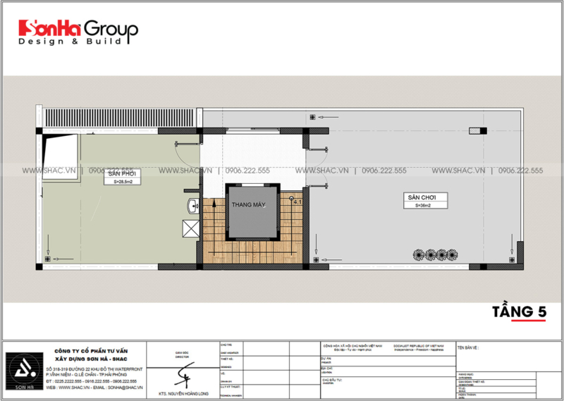 7 tầng 5 trong nhà phố 80,5m2 tại Hải Phòng SH NOD 0228