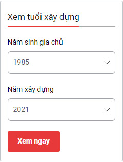Xem tuổi xây nhà