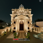 Phối cảnh mặt tiền rộng 16m hoành tráng