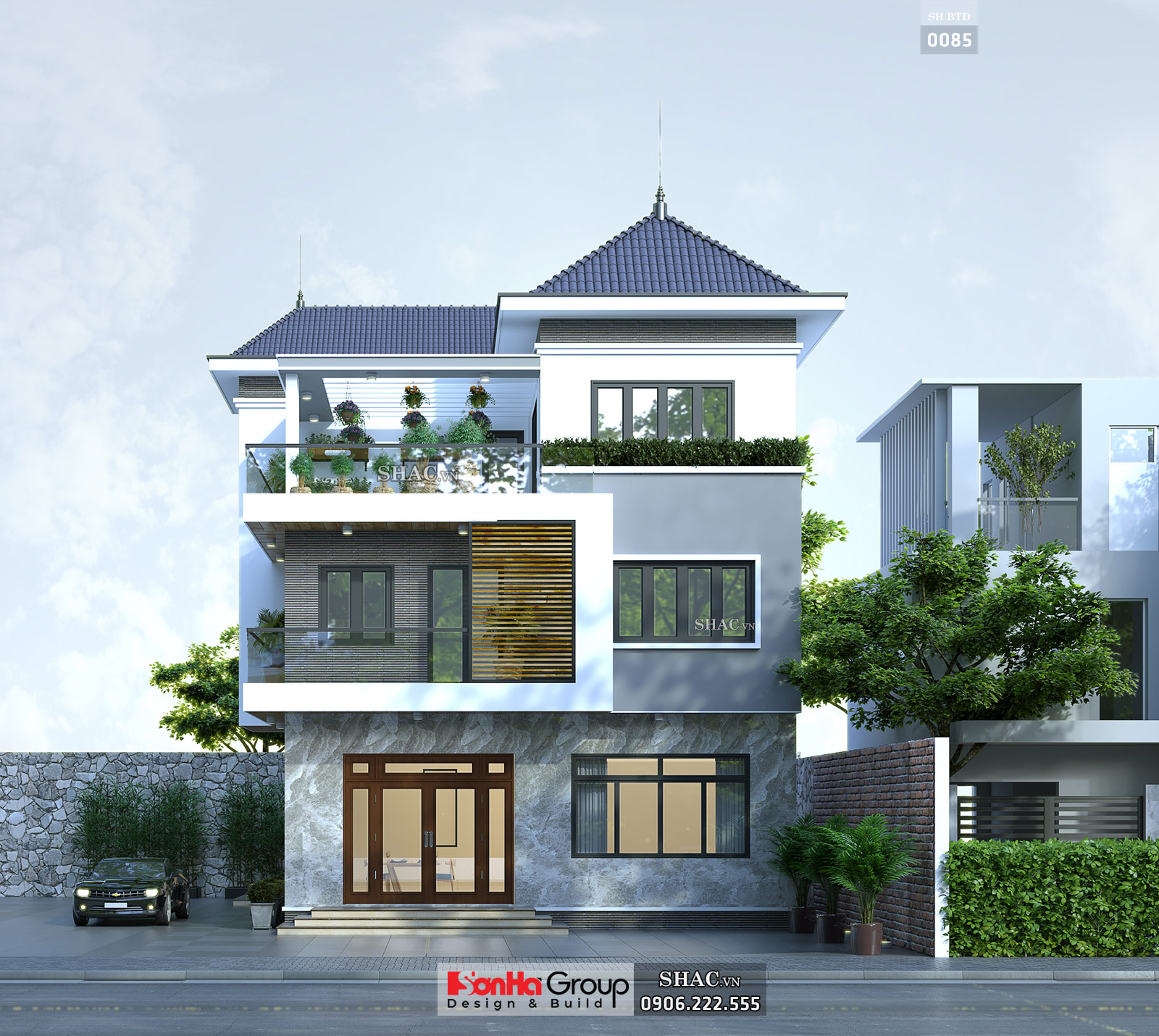 Biệt thự mặt tiền 10m đẹp