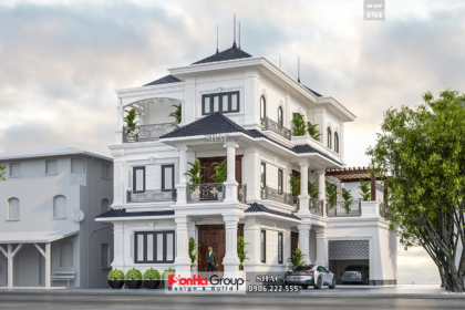 Mẫu biệt thự 3 tầng 260m2 btp 0168