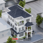 Mẫu biệt thự nhìn từ trên cao btp 0168