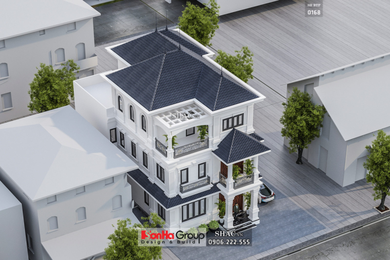 Mẫu biệt thự nhìn từ trên cao btp 0168