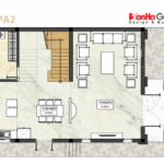 Bản vẽ mặt bằng tầng 1 PA2