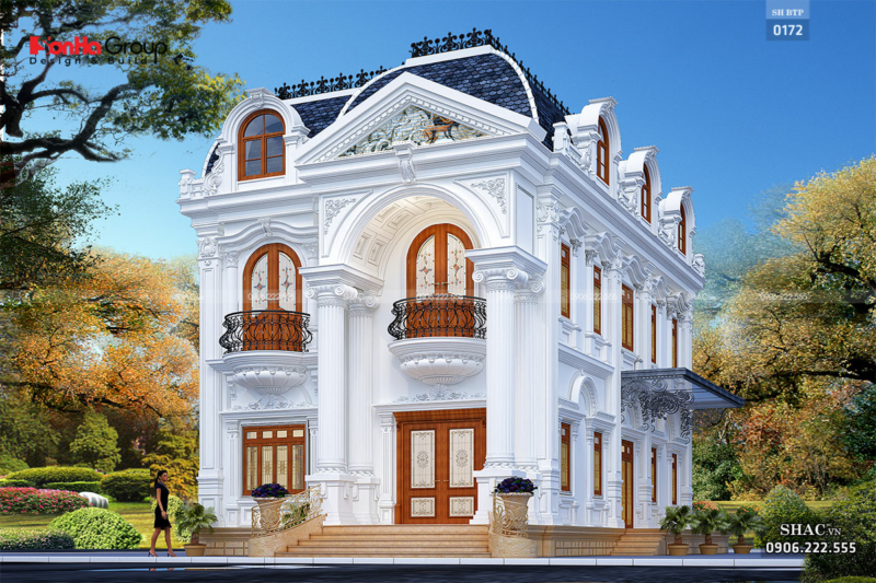 Biệt thự tân cổ điển 2 tầng 150m2 btp 0172