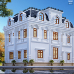 Phối cảnh mặt sau biệt thự