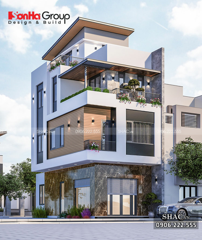 Phối cảnh nhà 3 tầng