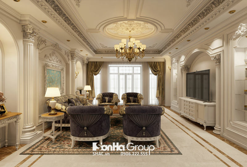 Phòng khách tân cổ điển
