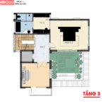 Thiết kế tầng 3 biệt thự